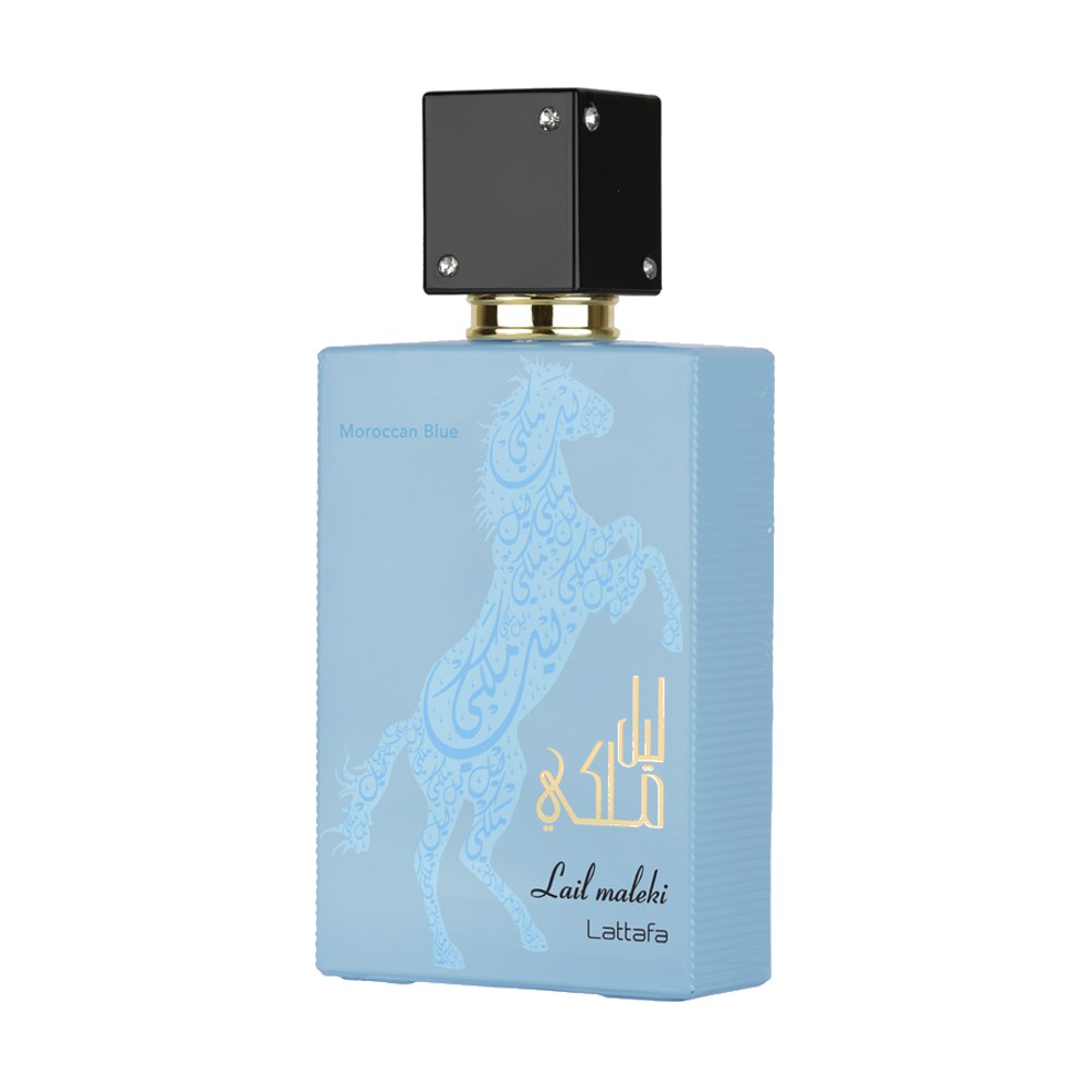 Lattafa Lail Maleki Moroccan Blue — flacon